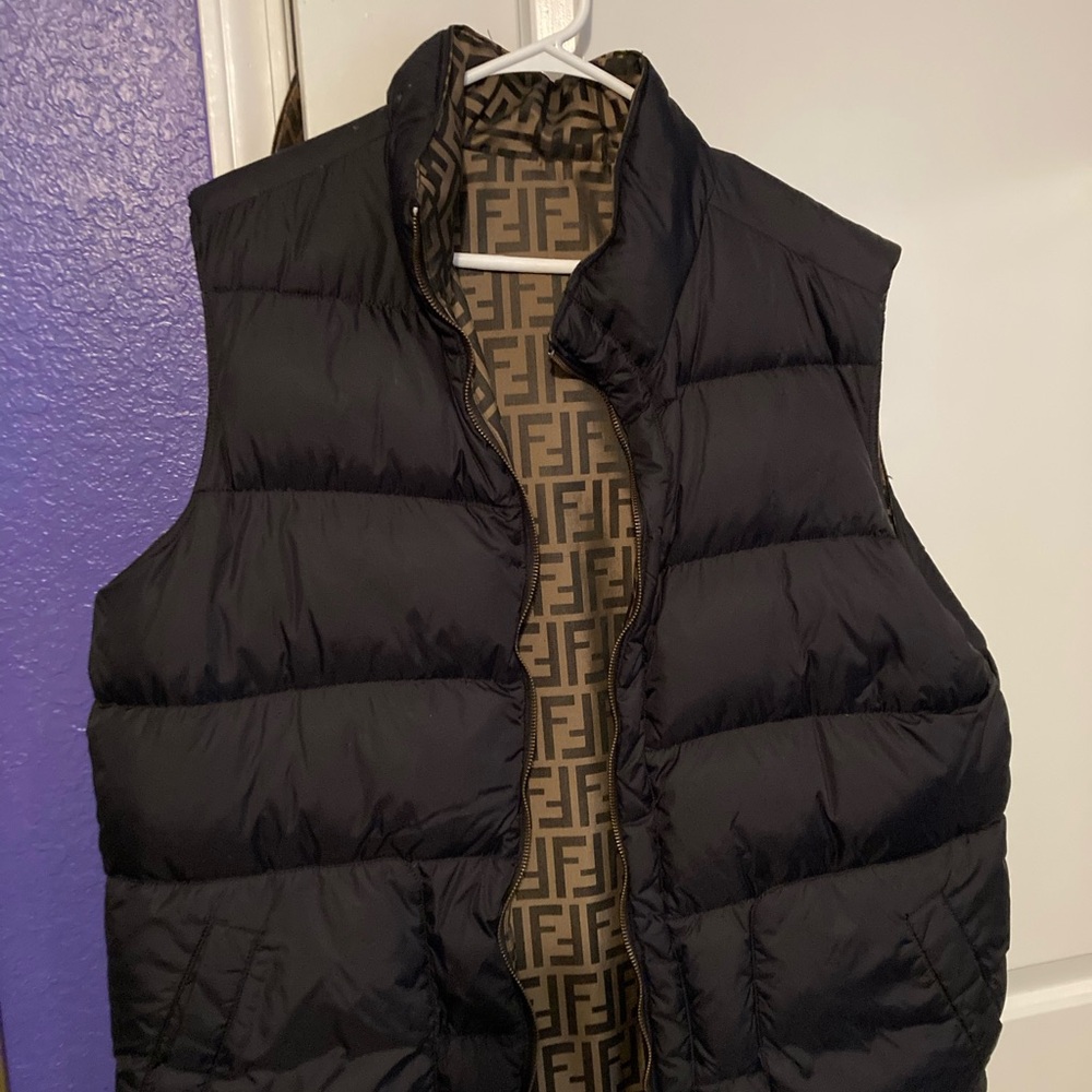 Fendi Men's Black Quilted Vest